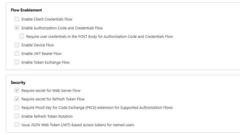 ECA PKCE and Authorization code flow